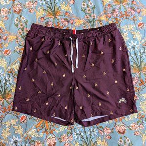 TRACKSMITH | Run Cannonball Run Short | Wine w/Boats (Maroon)